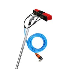 태양광 패널청소솔 물분사 장대 브러시 간판 청소 도구, 상세페이지 참고, 4m 35구 브러시+20m호스/폴