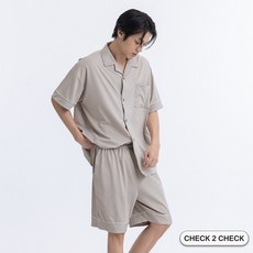 Check2Check 輕膚兩件式睡衣 中性睡褲【CB00-080002]