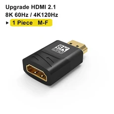 MIZIQIER 8K HDMI 2.1 어댑터 90 270 도 수-암 8 k60Hz 4 k120Hz 컨버터 48Gbps PS5/4 HDTV Roku T, 01 Male to Female