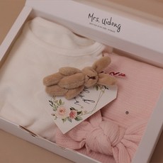[출산백일선물] 우이동금손 몽블랑 베이비 반팔4종 선물세트 (선물포장)