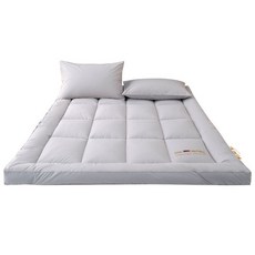 호텔 매트리스 토퍼 침대 매트 패드 쿠션 두꺼운 퀸 소프트 가정용 바닥 싱글 이불 요 차박, 1. 그레이 5cm