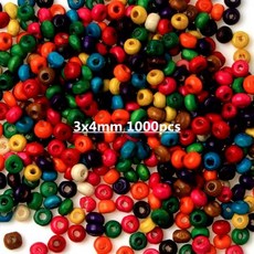 비즈공예 나무 저렴한 스페이서 비즈 팔찌 목걸이, 3x4mm 1000pcs, 1개