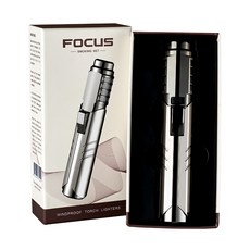 FOCUS 防風高溫噴火槍 點火器 焊槍 烘焙專用, 1個, 2個銀色點火器+1瓶原裝200ML氣體