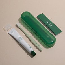 티타드 휴대용 치약 칫솔세트 여행용세트(PP케이스), 50g