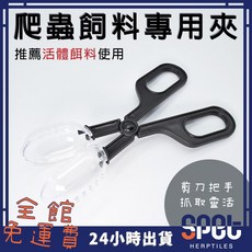 思皮特兩棲爬蟲夾 夾便器 爬蟲砂 麵包蟲 餵食器 餵食夾 飼料夾 糞便夾 清潔夾 爬蟲夾 捕蟲夾, 黑, 1個