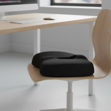 메모리폼 도넛모양 의자방석 치질방석 쿠션 꼬리뼈 엉덩이, 1개, 블랙