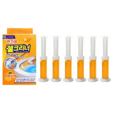 다나몰 플라워젤 변기세정제 욕실 방향제 탈취 오렌지향, 50g, 6개