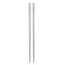 Boundless Voyage 티타늄 젓가락 23cm 초경량 캠핑 젓가락 재사용 아웃도어 식기 여행 휴대용 젓가락, 1세트, 티타늄 실버
