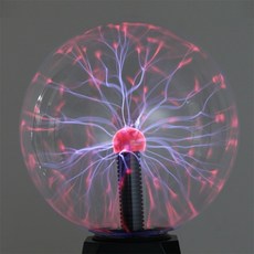 肥婆奶奶 電漿球 USB 靜電球 靜電魔球 靜電感應燈 魔球燈 靜電燈 魔法離子燈 交換禮物 生日禮物 上課無聊, 1個, Black