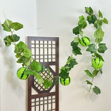 인조 수박 넝쿨 가랜드 줄기 벽걸이 벽장식 조화, 18700