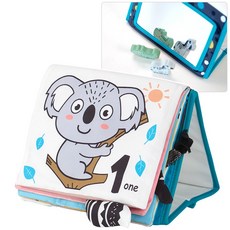 아기 거울 헝겊책 바스락 촉감 꼬리 오감놀이 터미타임 미러북