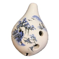 陶笛 6孔中音陶笛 C調 附初學教材 / 擦拭布 / 收納袋, 1個