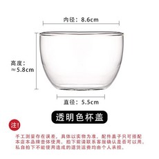 折耳兔圖案高硼硅耐熱玻璃蓋, 1個, 透明蓋