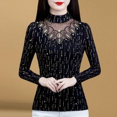 와이지엘 여성 라인댄스복 라틴 댄스상의 블라우스