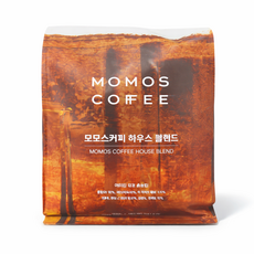 모모스커피 하우스 블렌드 원두커피 1kg 대용량 스페셜티 아라비카 중배전 + 봉지집게, 1박스, 홀빈(분쇄안함)