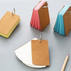 콩군하우스 링 컬러 메모지 영어단어, 화이트