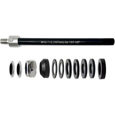 범용 스루 액슬 트레일러 히치 어댑터 Thule 자전거용 조절 가능 M12x1015175 157192mm 304 스테인리스 강 6061T6 알루미늄 축, M12x1.0（167mm）157-167