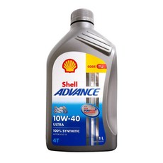 Shell Advance 4T ULTRA 全合成機油 機車機油 10W-40, 1個, 1L