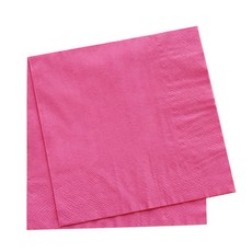 파리스 파티용 일회용 단색 종이 냅킨, 1개, 60개입, 진분홍