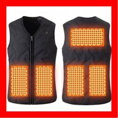 [한파대비/당일출고] 3단계 온도조절 USB 발열 온열 조끼 부모님 낚시 골프 현장 방한 조끼