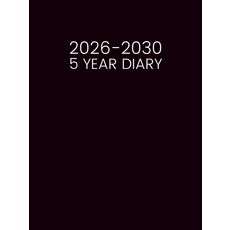 5년 일기 2026-2030 하드백: 2026년 1월부터 2030년 12월까지 플래너를 볼 수 있는 달 영국 공휴일 및 영감을 주는 명언이 포함된 60개월 예약 도서 라지 사이즈, 기본