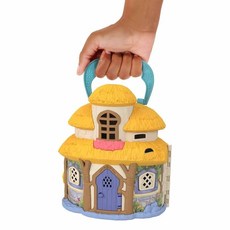 Mattel 디즈니 위시 마이크로 인형 놀이 세트 달리아의 로자스 마켓플레이스 휴대용 세트 달리아 인형 별 피규어 및 액세서리 9개 여행용 장난감, 클래식