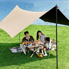KAIROS OUTDOOR타프 캠핑 블랙 코팅 타프옥스퍼드원터치 3x3, 3X4-F