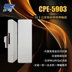 昌運監視器 CPE-5903 5G 無線網橋傳輸器 3公里傳輸, 1個