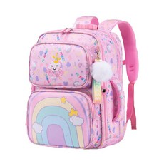 繽紛彩虹書包 兒童書包 小學生 國小 護脊 後背包 多功能包 休閒包 學生 防水