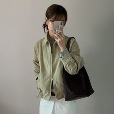 코드그라피 정채연 _우먼 카라 블루종 자켓_베이지 57C283 72Y803