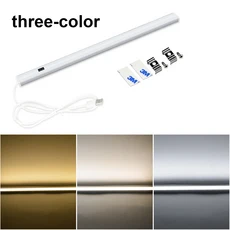무선 USB 야간 조명 5V 핸드 스캔 모션 센서 주방 옷장 스마트 유도 캐비닛 실내, 03 Changeable (3 color), 02 40cm