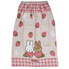 (일본수입) 미피 랩타올 비치타올 큰수건 목욕수건 80cm 딸기따기