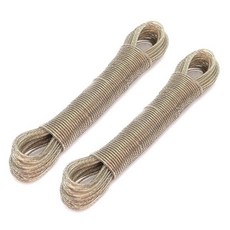 아이베란다 코팅 와이어 빨래줄 건조대 스틸 로프 20M, 2개, 투명