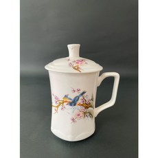 東昇瓷器餐具 花鳥蓋杯 有發票, 1個