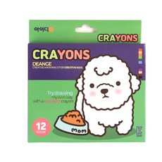 KC인증 크레용 미니크레용 미니 크레파스 휴대용 구디백 손에 묻지않는, 1개, 12색