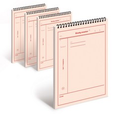 MUNID IS SPRING 上翻康乃爾橫線筆記本, 橘色, 4個