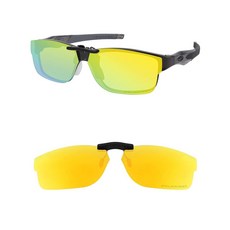 HILEEN 오클리 크로스링크 OX3128 53-18용 편광 클립온 선글라스 남성 여성 자외선 차단-골드, 골드