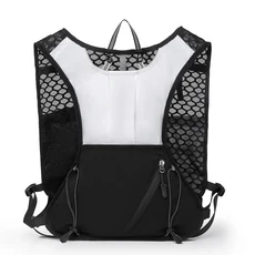 야외 트레일 러닝 가방 초경량 수화 조끼 배낭 남자 통기성 조깅 마라톤 스포츠 자전거 물병, 07 White