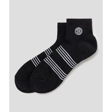 빈폴 액세서리 여성 스트라이프 앵클삭스 - 블랙