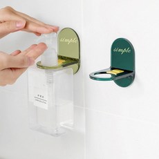 [다옴하우스] 접착식 디자인 샴푸 거치대 화장실 욕실 주방 린스 세제 후크 걸이 홀더 벽걸이(2P), 2개, 랜덤