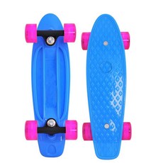 CYBOARD CyBoard 43.2 x 12.7cm(17 5인치) 미니 스케이트보드 하이 바운스 PU 휠이 있는 크루저 보드 406186, 블루