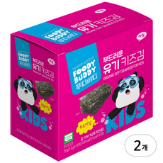 푸디버디 부드러운 유기 키즈김 1.5g, 유기원초, 15g, 2세트