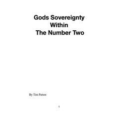 (영문도서) Gods Sovereignty Within The Number Two Paperback, Tim Patton, English, 9798224618019