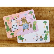 New Year 慶典賀年明信片 (2入) - 簡約風格設計，傳遞新年祝福與溫馨，高品質紙張印製, 1個