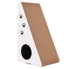 펫인꼬 삼각 캣스크래쳐 숨숨집 튼튼한 수직형 고양이 스크래쳐 인테리어, 화이트, 1개