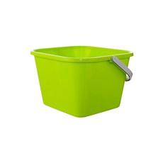 聯府 好運花方型水桶 提把水桶 9L, 活力綠(無貨隨機出)