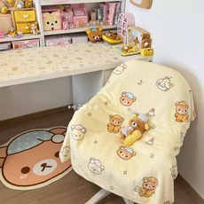 리락쿠마 털 담요 극세사 무릎 담요 퓨어몰링 곰돌이