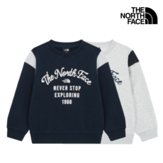 [매장발송] 노스페이스 키즈 맨투맨 등하교 주니어 어린이 초등학생 데일리 일상 야외활동 기모 상의