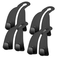 로열스테디 세척가능 가죽 차량용 헤드레스트 거치대, 시크블랙, 4개