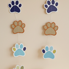 포아틀리에 강아지 생일 파티 가랜드 반려견 생일 장식 종이 파티용품, 1개, Vertical paw 강아지발 세로